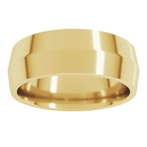 Rings 14K Yellow 7 mm Comfort-Fit Knife Band Size 10