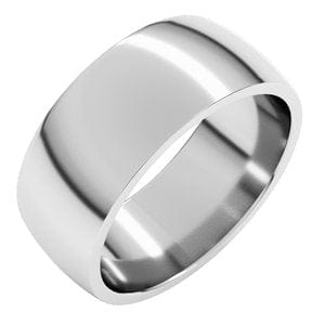 Rings Sterling Silver 8 mm Lightweight Comfort-Fit Half Round Band Size 7