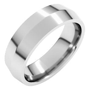 Rings 14K White 6 mm Knife Edge Comfort Fit Band Size 7