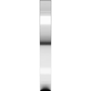 Rings 14K White 2.5 mm Comfort-Fit Square Band Size 10