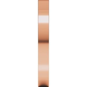 Rings 14K Rose 2.5 mm Comfort-Fit Square Band Size 8.5