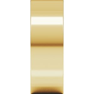 Rings 14K Yellow 7 mm Comfort-Fit Square Band Size 10