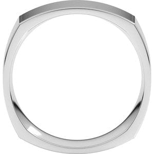 Rings Continuum Sterling Silver 7 mm Comfort-Fit Square Band Size 10