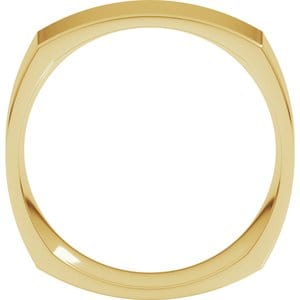 Rings 14K Yellow 7 mm Comfort-Fit Square Band Size 10