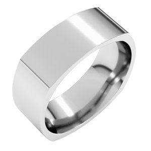 Rings Continuum Sterling Silver 7 mm Comfort-Fit Square Band Size 10