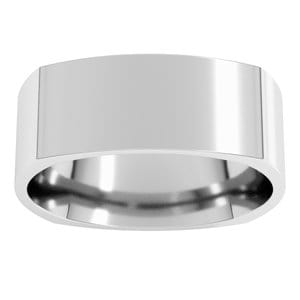 Rings Continuum Sterling Silver 7 mm Comfort-Fit Square Band Size 10