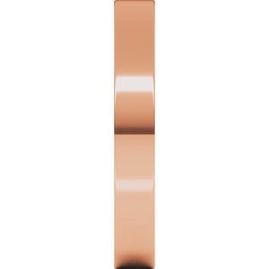 Rings 10K Rose 3 mm Flat Band Size 7