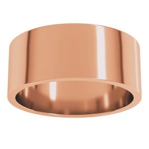 Rings 10K Rose 8 mm Flat Band Size 11