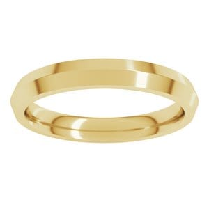 Rings 14K Yellow 3 mm Knife Edge Comfort Fit Band Size 8.5