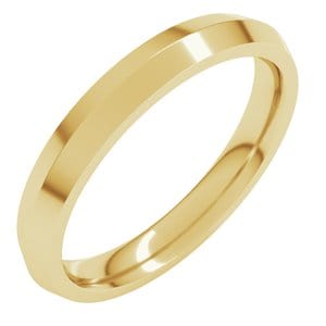 Rings 14K Yellow 3 mm Knife Edge Comfort Fit Band Size 8.5