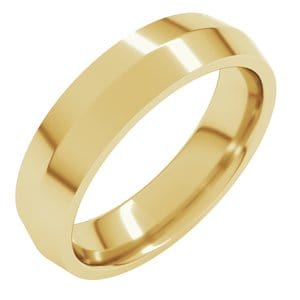 Rings 18K Yellow 5 mm Knife Edge Comfort Fit Band Size 9
