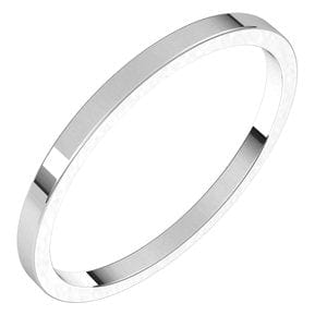 Rings 14K White 1.5 mm Flat Band Size 9