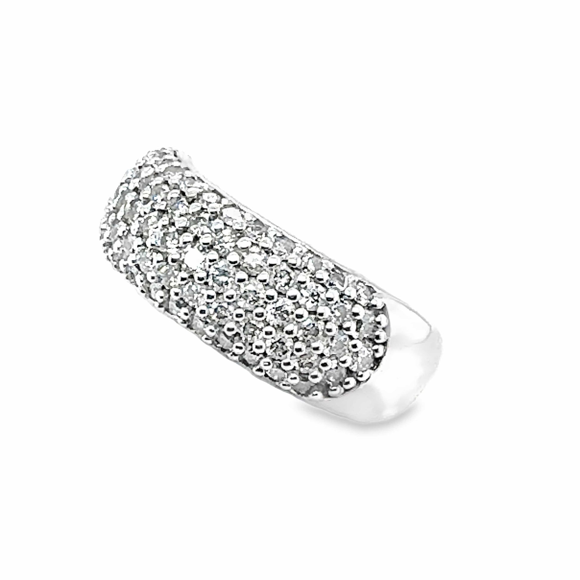 10K WHITE GOLD   1.20CT TW NATURAL DIAMOND ACCENT  PAVE BAND