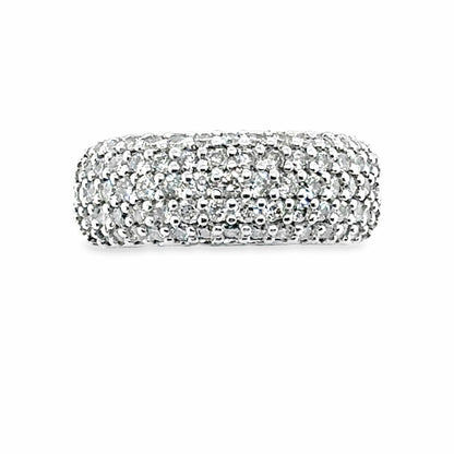 10K WHITE GOLD   1.20CT TW NATURAL DIAMOND ACCENT  PAVE BAND