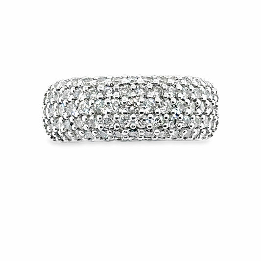 10K WHITE GOLD   1.20CT TW NATURAL DIAMOND ACCENT  PAVE BAND