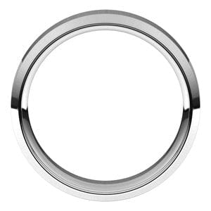 Rings Sterling Silver 6 mm Beveled-Edge Comfort-Fit Flat Band Size 12
