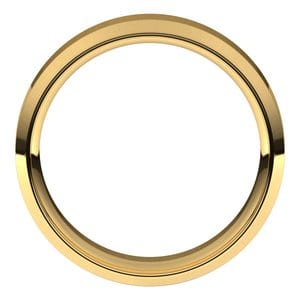 Rings 14K Yellow 6 mm Beveled-Edge Comfort-Fit Flat Band Size 9.5