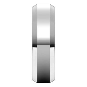 Rings Sterling Silver 6 mm Beveled-Edge Comfort-Fit Flat Band Size 12
