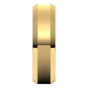 Rings 14K Yellow 6 mm Beveled-Edge Comfort-Fit Flat Band Size 9.5