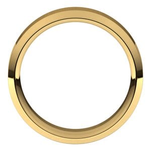Rings 14K Yellow 7 mm Beveled-Edge Comfort-Fit Flat Band Size 9.5
