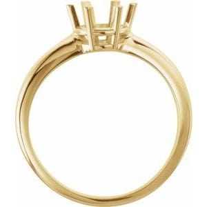 Rings 14K Yellow 4.5 mm Round Engagement Ring Mounting