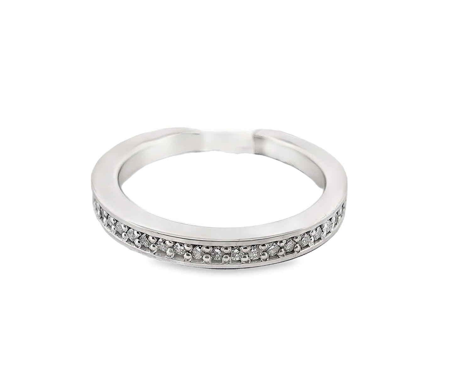 14KW .35CTW NAT RBC DIAMOND ACCENT BEAD SET W/ SOLID BORDER