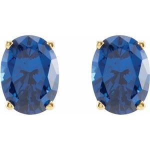 Earrings 14K Yellow 8x6 mm Oval 4-Prong Earring Mounting
