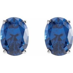 Sterling Silver 8x6 mm Oval 4-Prong Earring Mounting