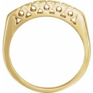 Rings 14K Yellow Anniversary Band Mounting