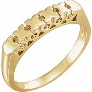 Rings 14K Yellow Anniversary Band Mounting