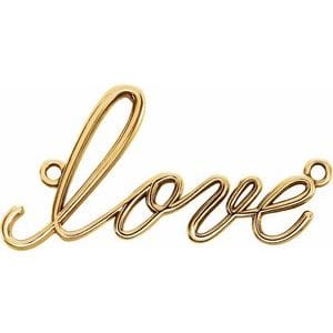 14K YELLOW LOVE NECKLACE CENTER