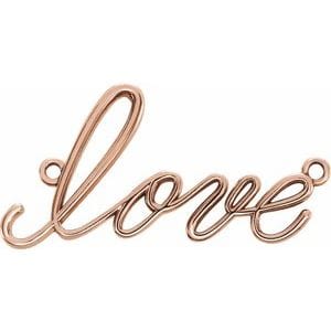 14K ROSE LOVE NECKLACE CENTER
