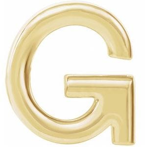 14K YELLOW SINGLE INITIAL G EARRING