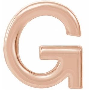 14K ROSE SINGLE INITIAL G EARRING