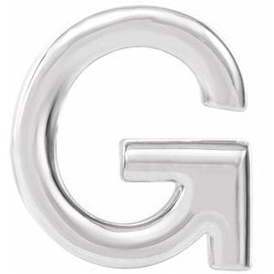PLATINUM SINGLE INITIAL G EARRING