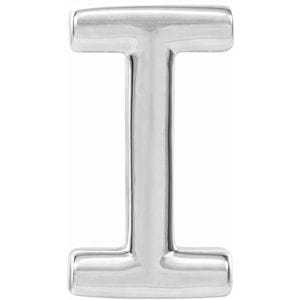 PLATINUM SINGLE INITIAL I EARRING