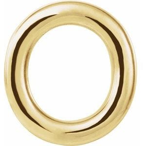 14K YELLOW SINGLE INITIAL O EARRING