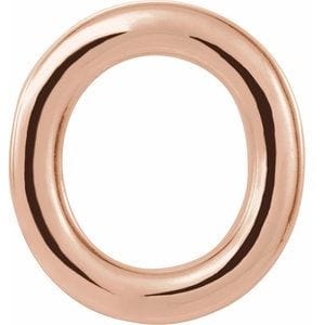 14K ROSE SINGLE INITIAL O EARRING