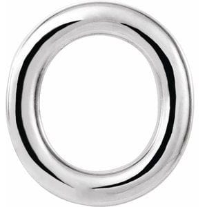 PLATINUM SINGLE INITIAL O EARRING