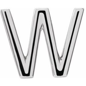 PLATINUM SINGLE INITIAL W EARRING