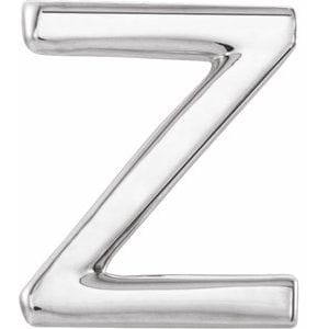 PLATINUM SINGLE INITIAL Z EARRING
