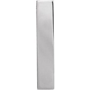 PLATINUM ENGRAVABLE SCULPTURAL BAR PENDANT