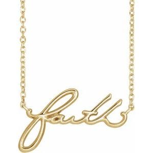 14K YELLOW FAITH 16" NECKLACE