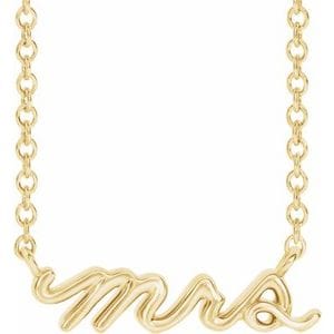 14K YELLOW MRS 18" NECKLACE