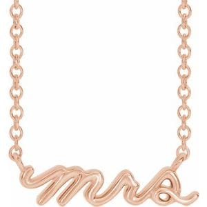 14K ROSE MRS 18" NECKLACE