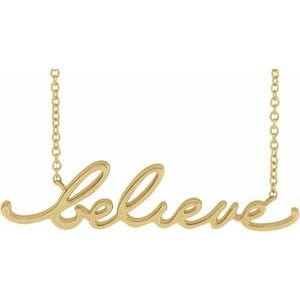 14K YELLOW BELIEVE 16" NECKLACE