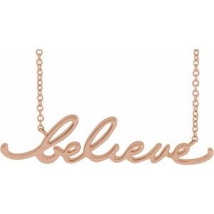 14K ROSE BELIEVE 18" NECKLACE