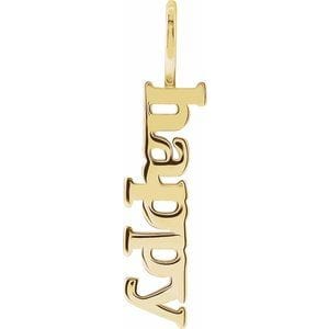 14K YELLOW HAPPY CHARM/PENDANT