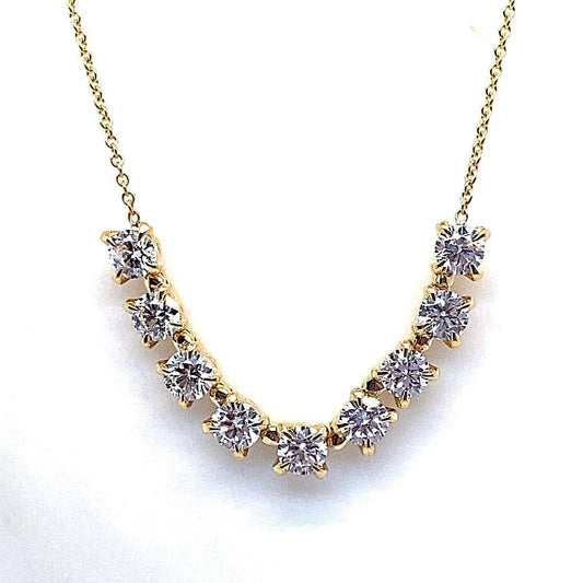 10K YELLOW GOLD 1.26CT TW ROUND BRILLIANT LAB GROWN DIAMOND NECKLACE
