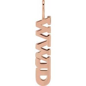 14K ROSE WWJD CHARM/PENDANT